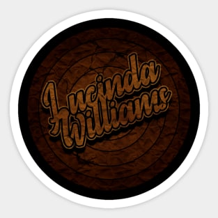 Circle Retro Lucinda Williams Sticker